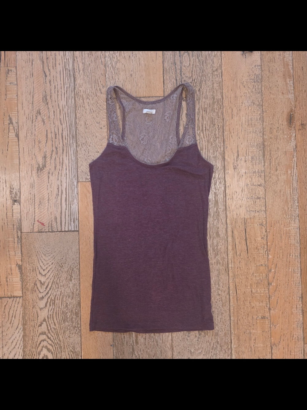 2012 Vintage Aerie Lace Trim Tank Top cottagecore coquette bohemian elenagilbert